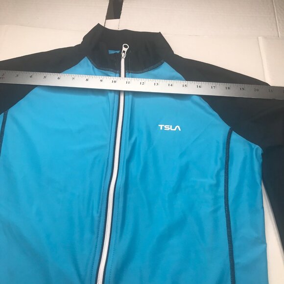 TSLA Men's Small Blue Black Exercise Jacket Preowned - Picture 6 of 11